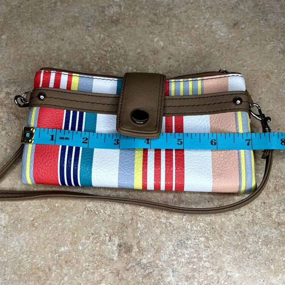 Crossbody Striped Multicolor Wallet - Picture 8 of 14